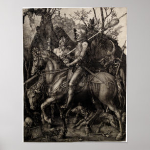 Knight, Death and the Devil by Albrecht Durer Poster