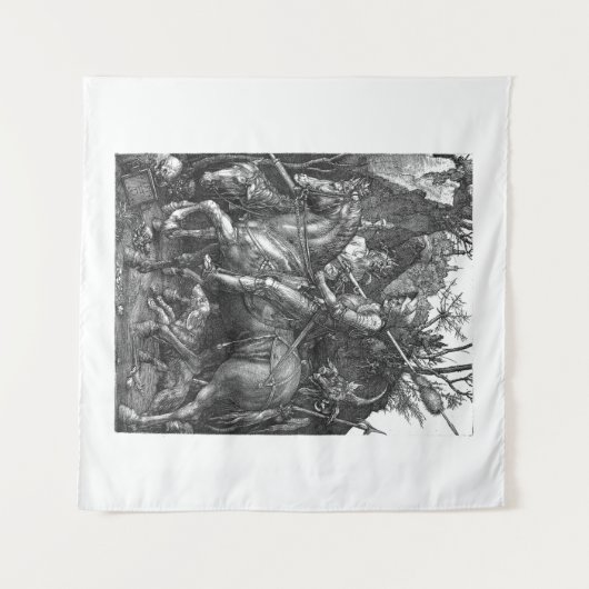 Knight Death Devil Albrecht Durer Gravur Art p Wandteppich (Vorderseite (Horizontal))