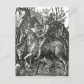 Knight, Death & the Devil - Albrecht Dürer c. 1513 Postkarte (Vorderseite)