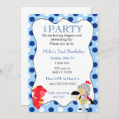 Knight Dragon Boy Geburtstagsparty Einladung (Vorne/Hinten)