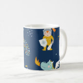 Knight Dragon Castle Childish Pattern Kaffeetasse (VorderseiteRechts)