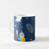 Knight Dragon Castle Childish Pattern Kaffeetasse (Vorderseite Links)