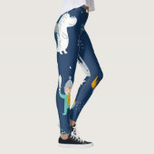 Knight Dragon Castle Childish Pattern Leggings (Rechts)