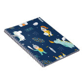 Knight Dragon Castle Childish Pattern Notizblock (Rechte Seite)