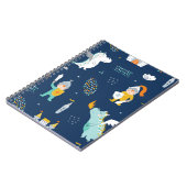 Knight Dragon Castle Childish Pattern Notizblock (Linke Seite)