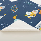 Knight Dragon Castle Childish Pattern Sherpadecke (3/4)
