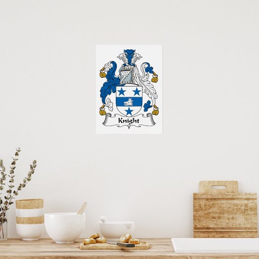 Knight Familienwappen Poster (Küche)