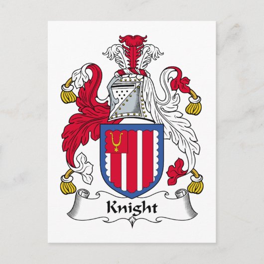 Knight Familienwappen Postkarte (Vorderseite)