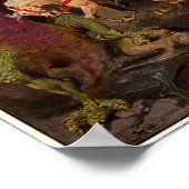 Knight Fighting Dragon von J. Allen St. John Poster (Ecke)