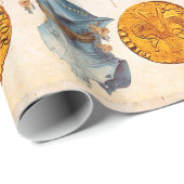 KNIGHT HELMET MIT ANTIQUEM GOLD FLORENTINE FORINT GESCHENKPAPIER (Rolleneckpunkt)