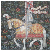Knight Horseback Tapestry Tile Fabric Rennaisance Stoff (Nahaufnahme)