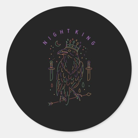 Knight King Runder Aufkleber (Vorderseite)