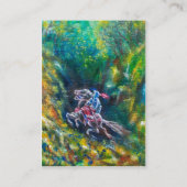 KNIGHT LANCELOT, PFERDEREISE IN GRÜNEM WALD Schwar Visitenkarte (Rückseite)