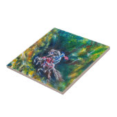 KNIGHT LANCELOT , PFERDERFAHRT IN GRÜNEN WALDEN FLIESE (Seite)