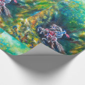 KNIGHT LANCELOT , PFERDERFAHRT IN GRÜNEN WALDEN GESCHENKPAPIER (Ecke)