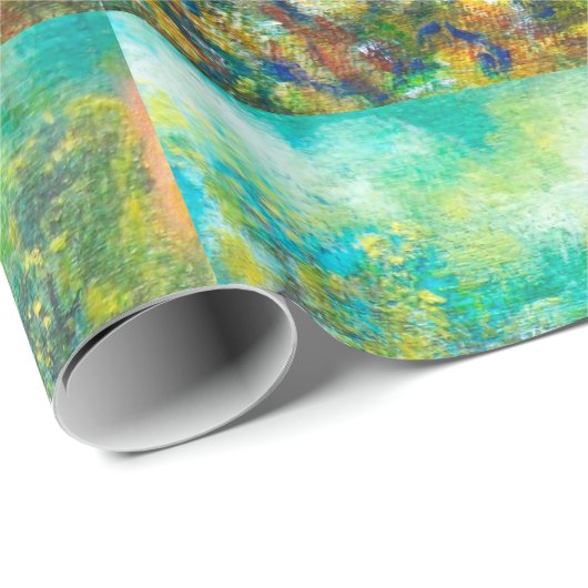 KNIGHT LANCELOT , PFERDERFAHRT IN GRÜNEN WALDEN GESCHENKPAPIER (Rolleneckpunkt)