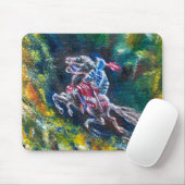 KNIGHT LANCELOT , PFERDERFAHRT IN GRÜNEN WALDEN MOUSEPAD (Mit Mouse)