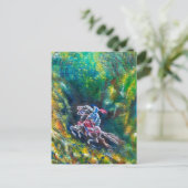 KNIGHT LANCELOT , PFERDERFAHRT IN GRÜNEN WALDEN POSTKARTE (Stehend Vorderseite)