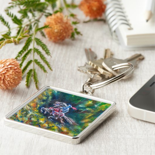 KNIGHT LANCELOT , PFERDERFAHRT IN GRÜNEN WALDEN SCHLÜSSELANHÄNGER (Seite)