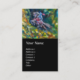 KNIGHT LANCELOT , PFERDERFAHRT IN GRÜNEN WALDEN VISITENKARTE