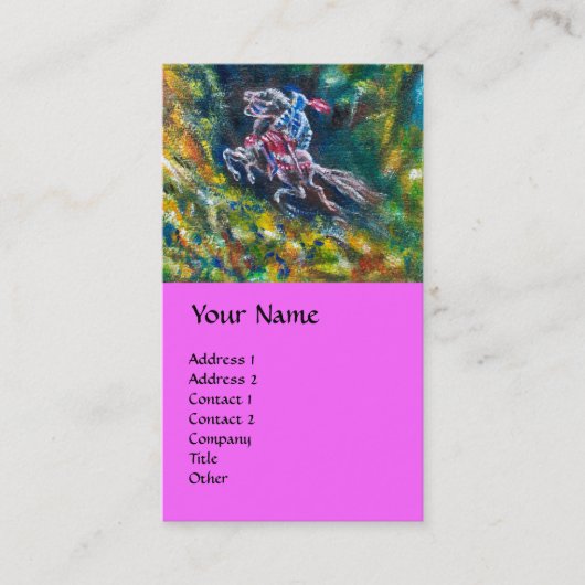 KNIGHT LANCELOT , PFERDERFAHRT IN GRÜNEN WALDEN VISITENKARTE (Vorderseite)