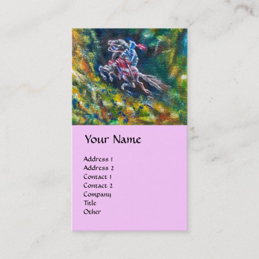 KNIGHT LANCELOT , PFERDERFAHRT IN GRÜNEN WALDEN VISITENKARTE (Vorderseite)