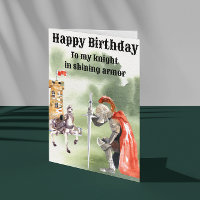 Knight Medival Birthday Card