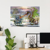Knight n Dragon Poster (Heimbüro)