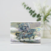 Knight n Dragon Postkarte (Stehend Vorderseite)