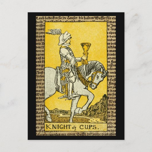 Knight of Cups Tarot Postkarte (Vorderseite)