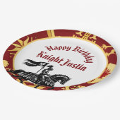 Knight of the Kings Court Medieval Birthday Pappteller (Schrägansicht)