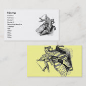 Knight on Horseback Business Card Visitenkarte (Vorne/Hinten)