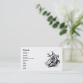 Knight on Horseback Business Card Visitenkarte (Stehend Vorderseite)