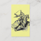 Knight on Horseback Business Card Visitenkarte (Rückseite)