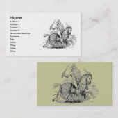 Knight on Horseback Business Card Visitenkarte (Vorne/Hinten)