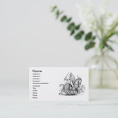 Knight on Horseback Business Card Visitenkarte (Stehend Vorderseite)