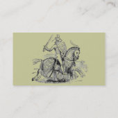 Knight on Horseback Business Card Visitenkarte (Rückseite)