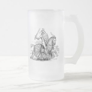 Knight on Horseback Mattglas Bierglas