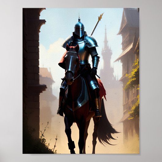 Knight on Horseback Poster (Vorne)