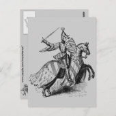Knight on Horseback Postkarte (Vorne/Hinten)