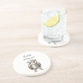 Knight Owl in Shining Armor Getränkeuntersetzer (Seite)