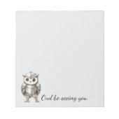 Knight Owl in Shining Armor Notizblock (Vorderseite)