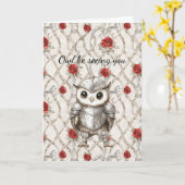 Knight Owl Shining Armor Roses I'll Be Seeing You Karte (Gelbe Blume)