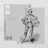 Knight Postcard Postkarte (Vorne/Hinten)