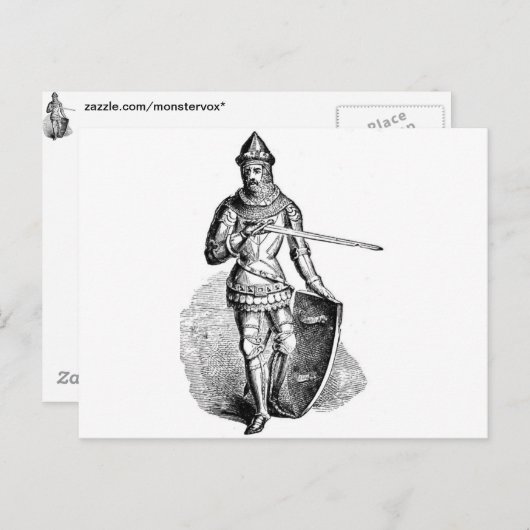 Knight Postkarte (Vorne/Hinten)