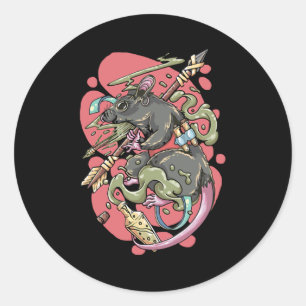 Knight Rat Runder Aufkleber