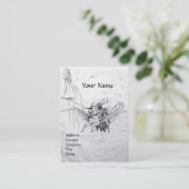 KNIGHT REITEN AUF PEGASUS MONOGRAM Gold aus Metall Visitenkarte (Stehend Vorderseite)