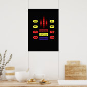 Knight Rider KITT Car Dashboard Graphic Poster (Küche)
