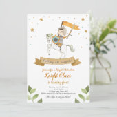 Knight Royal Medieval Junge Geburtstag Einladung (Stehend Vorderseite)