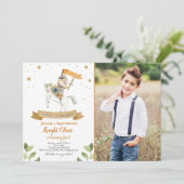 Knight Royal Medieval Junge Geburtstag Einladung (Stehend Vorderseite)